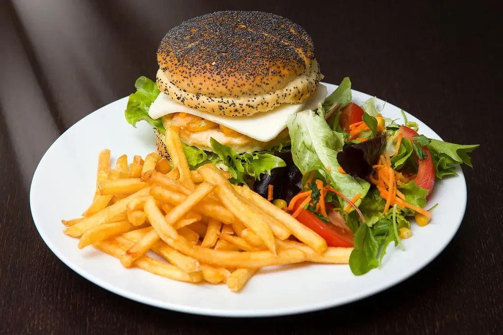 A tiny burger.